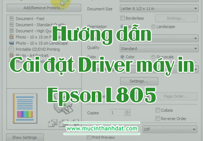 Cách Cài Đặt Driver Máy In Epson L805 Miễn Phí, Nhanh Chóng